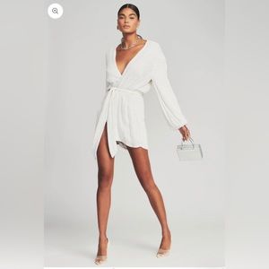 Retrofete Gabrielle Embellished Robe Mini Dress- SIZE XS